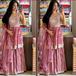 Most trendy Georgette sharara suit set